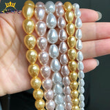 Shell Pearls Water Drop Beads DIY Jewelry Making 15'' 6*9 8*11 10*13mm