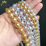 Shell Pearls Water Drop Beads DIY Jewelry Making 15'' 6*9 8*11 10*13mm