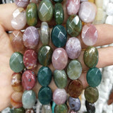 Faceted Natural Stone Oval Shape Agates Crystal Turquoises Beads