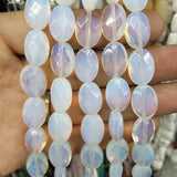 Faceted Natural Stone Oval Shape Agates Crystal Turquoises Beads