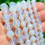 Faceted Opal Loose Spacer Beads 15'' 6 8 10mm