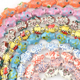 Hand Painted Fish Ceramic Beads 15x12mm