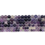 Purple Fluorite Stone Round Beads for Jewelry Making 6/8/10mm