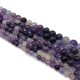 Purple Fluorite Stone Round Beads for Jewelry Making 6/8/10mm
