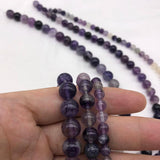 Purple Fluorite Stone Round Beads for Jewelry Making 6/8/10mm