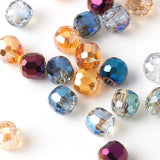 Big Hole Crystal Glass Spacer Natural Stone Round Beads Jewelry Making DIY