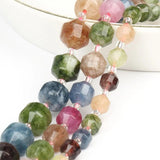 Olive Shape Tourmaline Beads 6 8 10mm Natural Faceted Loose Spacer Beads