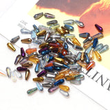 70 Lampwork Glass Crystal Teardrop Beads 3x7/4x10mm
