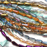 70 Lampwork Glass Crystal Teardrop Beads 3x7/4x10mm