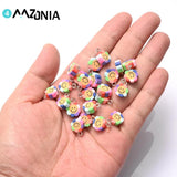 Smiley Sunflower Clay Beads for Jewelry Making DIY - 30/50/100 Pcs