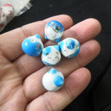 5pcs Fortune Cat 16x14mm Ceramic Beads for Jewelry Making