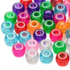 Colorful Big Hole Plastic Beads Rondelle Spacer Loose Beads