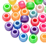 Colorful Big Hole Plastic Beads Rondelle Spacer Loose Beads