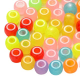 Colorful Big Hole Plastic Beads Rondelle Spacer Loose Beads