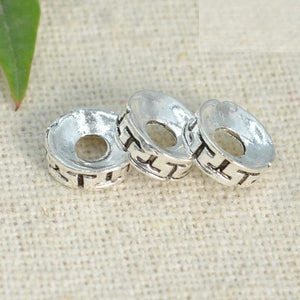 Metal Spacer Beads Flat Round DIY Jewelry Making