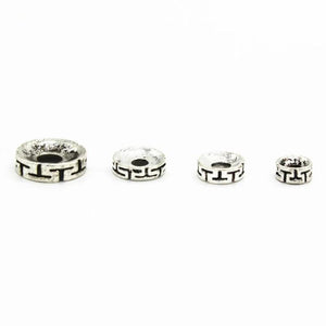 Metal Spacer Beads Flat Round DIY Jewelry Making