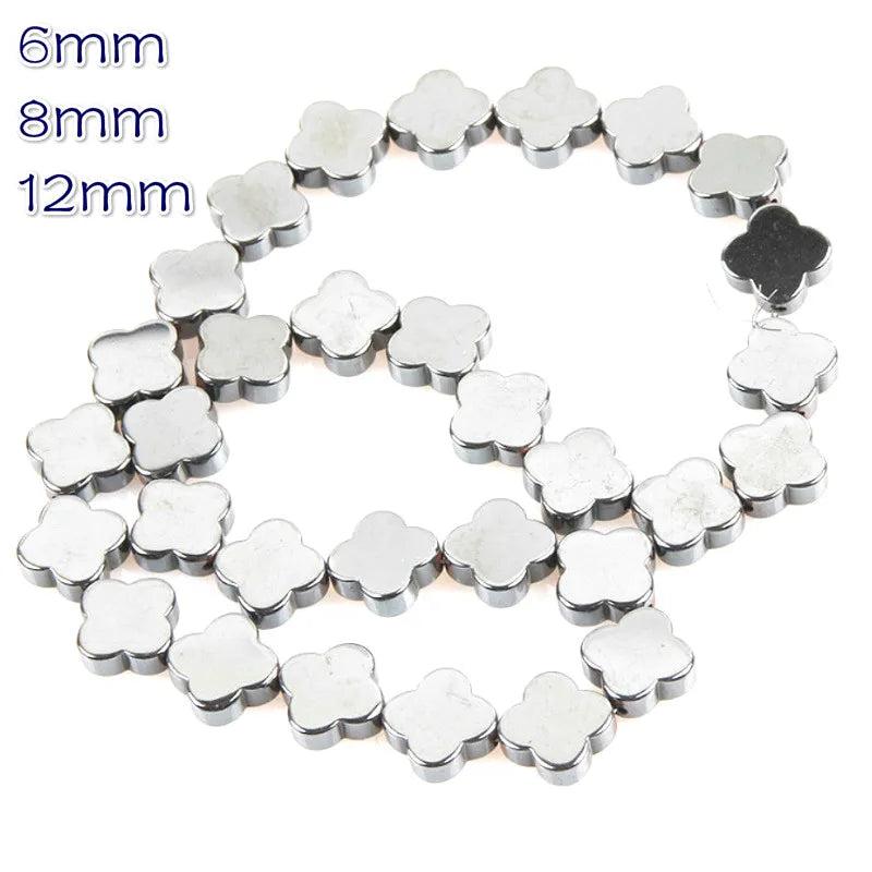 Hematite Four-leaf Clover Beads for DIY Jewelry Making