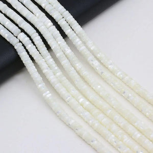 Natural Freshwater Shell Beads Square Flake Loose Bead Jewelry Making DIY