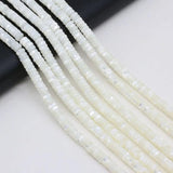 Natural Freshwater Shell Beads Square Flake Loose Bead Jewelry Making DIY