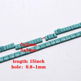 2-Hole Natural Stone Hematite Beads 5x2mm Rectangle Square Loose Beads