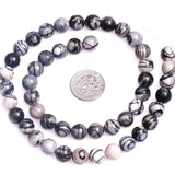 Natural Webbed Jaspers Round Beads 15 inch Strand for Jewelry Making