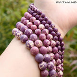 Purple Sea Sediment Shoushan Stone Spacer Beads 6-10mm