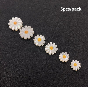 Natural Sunflower Shell Beads for Jewelry Making DIY Necklace Earrings