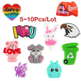 Cartoon Rabbit Love Chocolate Silicone Beads Nursing Chewing DIY