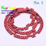 Natural Hematite Beads 5*2mm Diplopore Matte Square Loose Beads