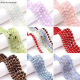Faceted Aquamarine Chalcedony Beads for DIY Jewelry 15In