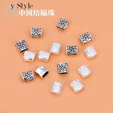 5PCS S925 Thai Silver Transfer Beads DIY Bracelet Material