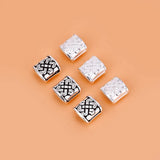 5PCS S925 Thai Silver Transfer Beads DIY Bracelet Material