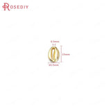 6PCS 10.5x15MM Brass Conch Spacer Beads DIY Jewelry Findings