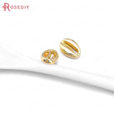 6PCS 10.5x15MM Brass Conch Spacer Beads DIY Jewelry Findings