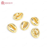 6PCS 10.5x15MM Brass Conch Spacer Beads DIY Jewelry Findings