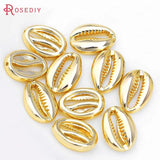 6PCS 10.5x15MM Brass Conch Spacer Beads DIY Jewelry Findings