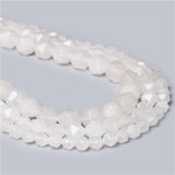 6 8 10MM Natural Jade Gemstone Faceted Spacers Loose Beads DIY Bracelet