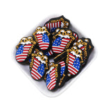 Silicone Cartoon Focal Beads American Flag for DIY Jewelry BPA-Free