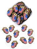 Silicone Cartoon Focal Beads American Flag for DIY Jewelry BPA-Free