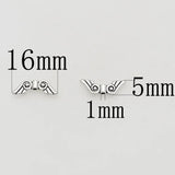 100pcs Antique Silver Protector Wing Spacer Beads DIY Jewelry Accessories