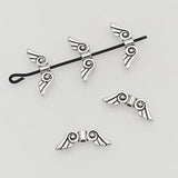 100pcs Antique Silver Protector Wing Spacer Beads DIY Jewelry Accessories