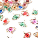 5pcs/Lot Evil Eye Charms Multicolor Rhinestone Charms For Necklace Pendant