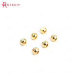 30PCS 3.5MM Hole 1.8MM 18K Brass Spacer Beads Jewelry Making