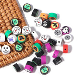 50pcs Halloween Skull Bat Soft Clay Beads for DIY Jewelry Making