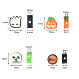 50pcs Halloween Skull Bat Soft Clay Beads for DIY Jewelry Making