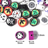 50pcs Halloween Skull Bat Soft Clay Beads for DIY Jewelry Making