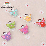 Natural Angel Painted Wooden Spacer Beads 20mm 100pcs