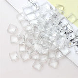 50pcs 8mm Crystal Loose Beads Faceted Glass Square Beads for Jewelry Making