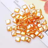50pcs 8mm Crystal Loose Beads Faceted Glass Square Beads for Jewelry Making