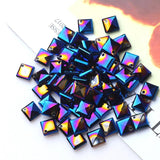 50pcs 8mm Crystal Loose Beads Faceted Glass Square Beads for Jewelry Making